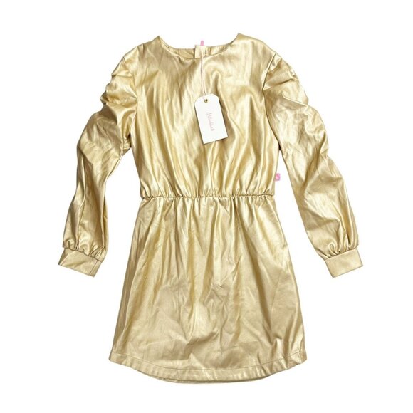 Billieblush Other - New! Billieblush Gold Faux Leather Dress